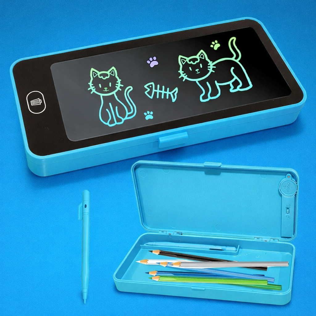 Pencil Box With LCD Writing Tablet Kids Stationery Box