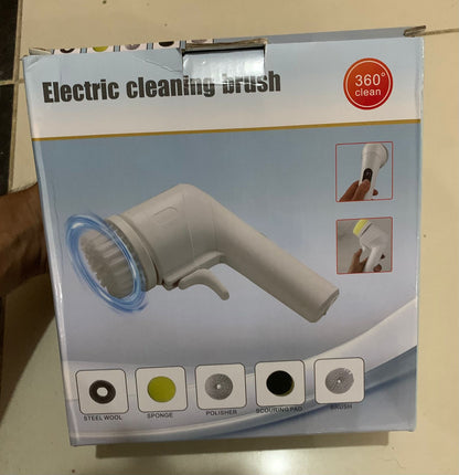 Electric Cleaning Brush With Multiple Attachments 360° Rotating Scrubber
