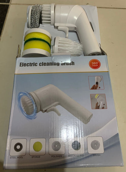 Electric Cleaning Brush With Multiple Attachments 360° Rotating Scrubber