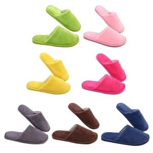 Multi Color Soft Cotton Slippers For Men And Women (Random Color)