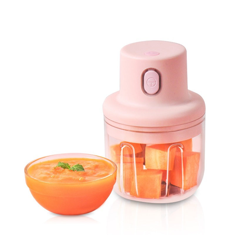Mini Food Chopper Portable USB Rechargeable Vegetable Garlic Grinder (250ml)