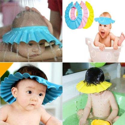 Baby Shower Cap With Stopper Silicon Soft Safe Material