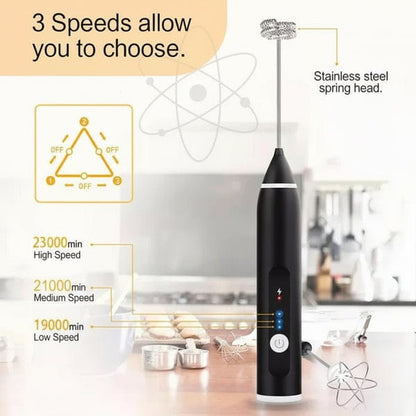 2-in-1 Electric Coffee Beater Milk Frother And Egg Whisk