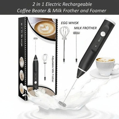 2-in-1 Electric Coffee Beater Milk Frother And Egg Whisk