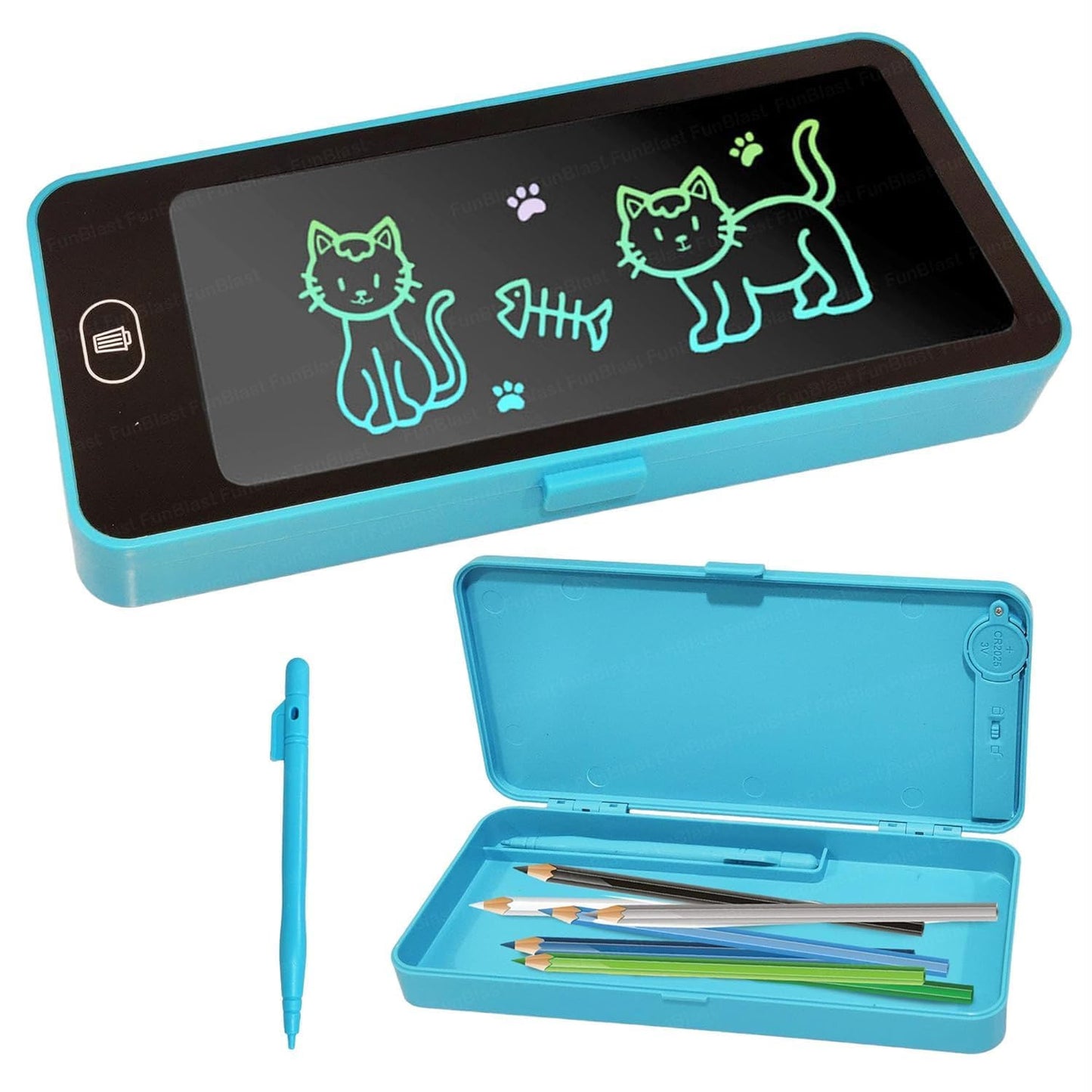 Pencil Box With LCD Writing Tablet Kids Stationery Box