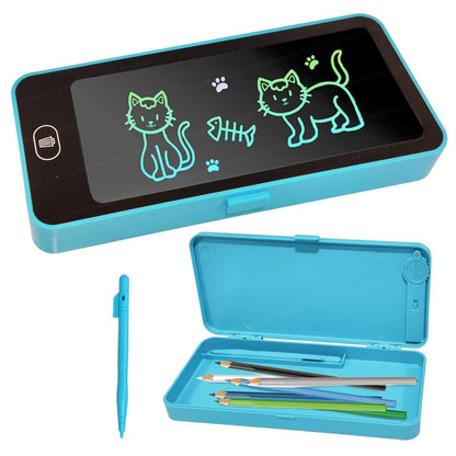 Pencil Box With LCD Writing Tablet Kids Stationery Box