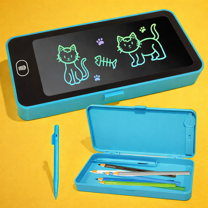 Pencil Box With LCD Writing Tablet Kids Stationery Box
