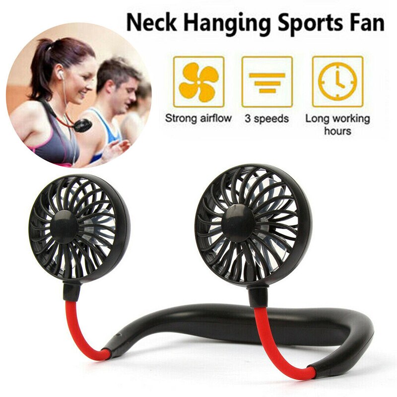 Portable Neck Fan 360 Degree Rotation Hands Free Cooling