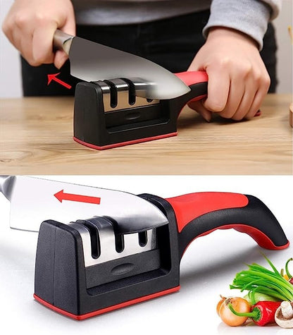3 Stage Kitchen Knife Sharpener Manual Sharpening Tool