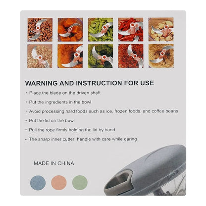 Eotia Hand Cutter Manual Vegetable And Food Chopper (900ML)