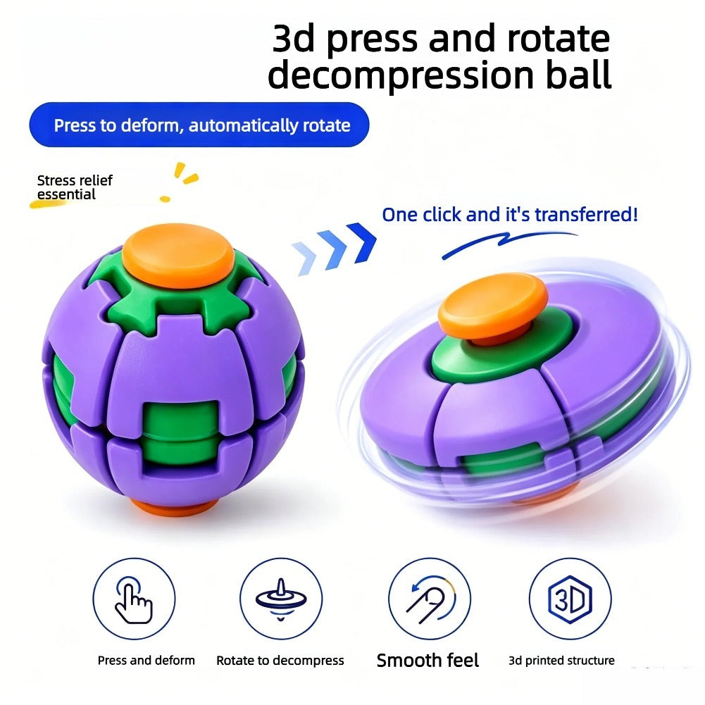 Rotatable 3D Printed Fidget Spinner Ball Stress Relief Toy