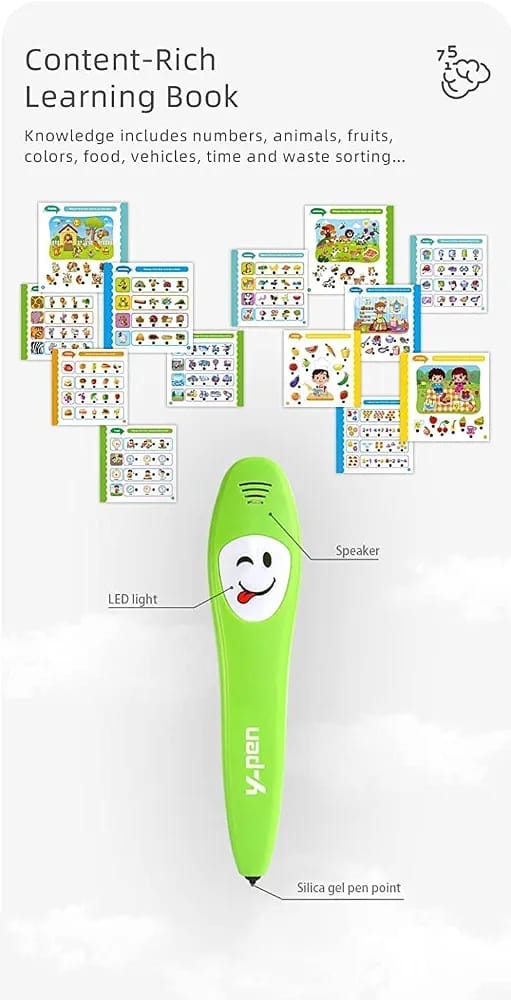 Kids Preschool Learning Book Smart Talking Pen 36 Pages