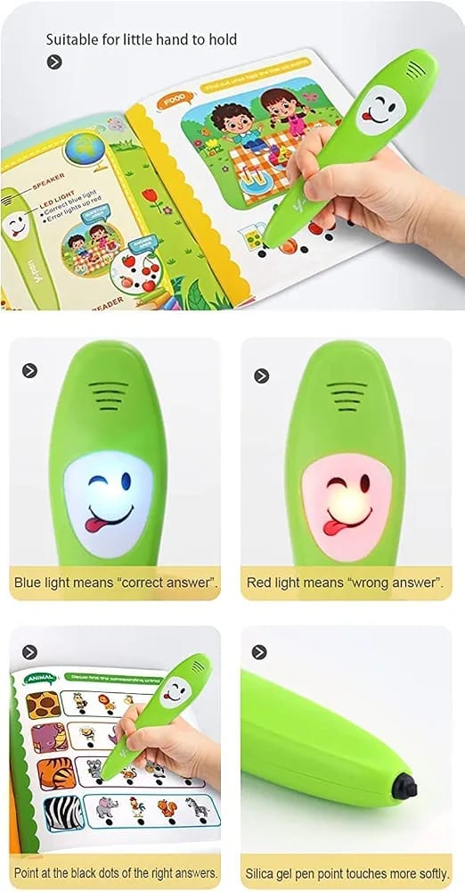 Kids Preschool Learning Book Smart Talking Pen 36 Pages
