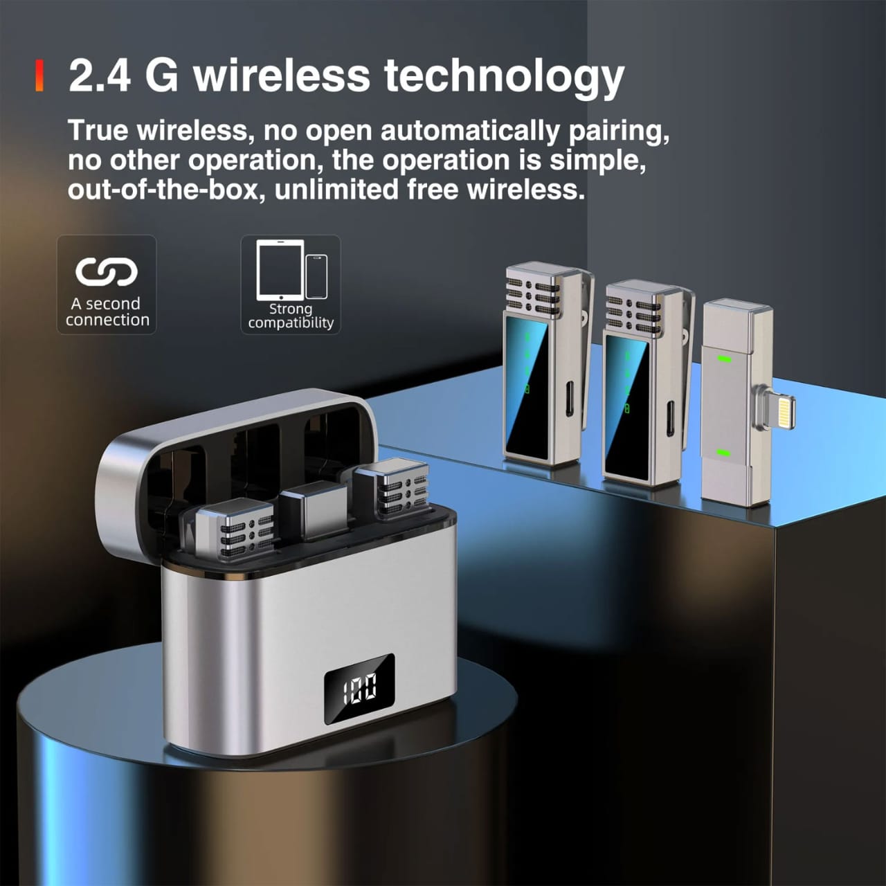 Jmary MW-15 2.4G Wireless Microphone Mobile Lightning Noise Reduction