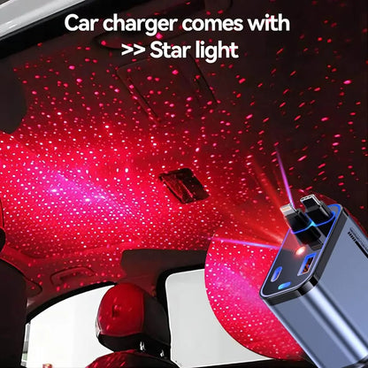 4-in-1 Fast Charging USB-C Car Adapter Power Charging