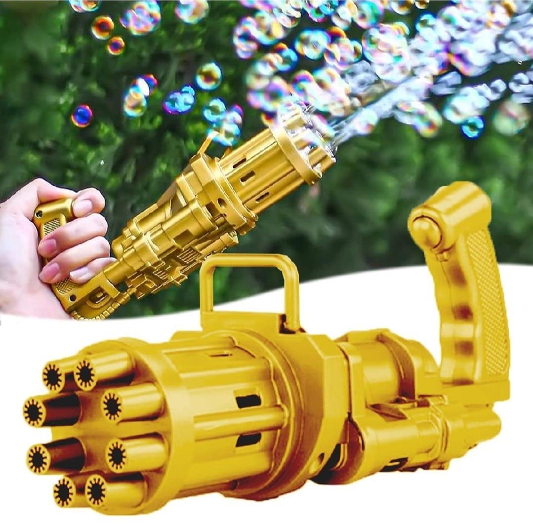 Electric Gatling Bubble Gun 8-Hole Automatic Bubble Blaster